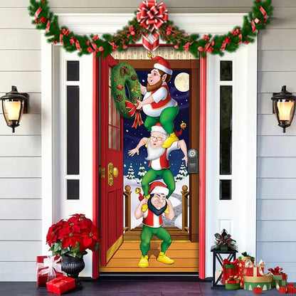 🎉Welcome the arrival of the new year with humor!“🎉  Fabric door covers