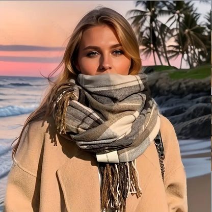 Bohemian Check Scarf: Chic and Cozy