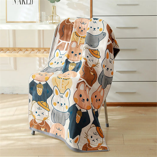 Floral Cartoon Cotton Bath Towel