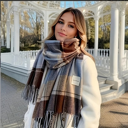 Bohemian Check Scarf: Chic and Cozy