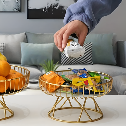 Elegant Marble Tray with Gold Handles