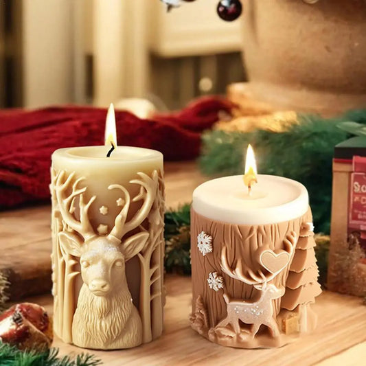 Festive Reindeer Candle Mold