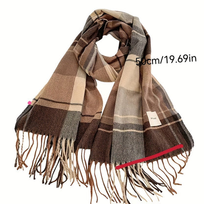 Bohemian Check Scarf: Chic and Cozy