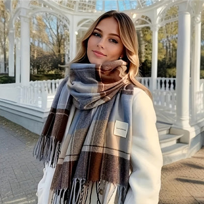 Bohemian Check Scarf: Chic and Cozy