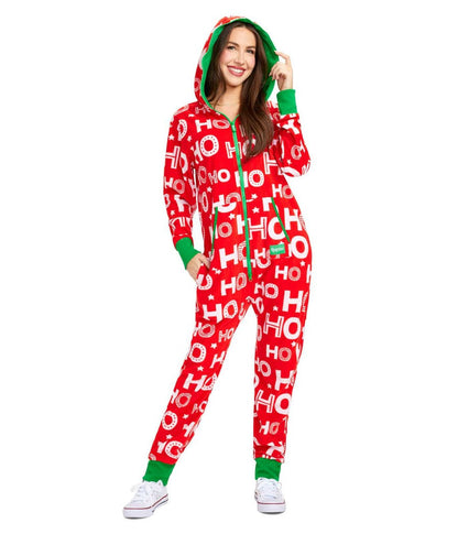 Festive Ho Ho Ho Christmas Jumpsuit