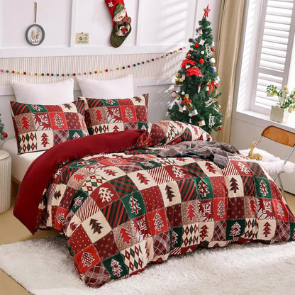 Cozy Christmas Tree Bedding Set 3-piece comforter cover