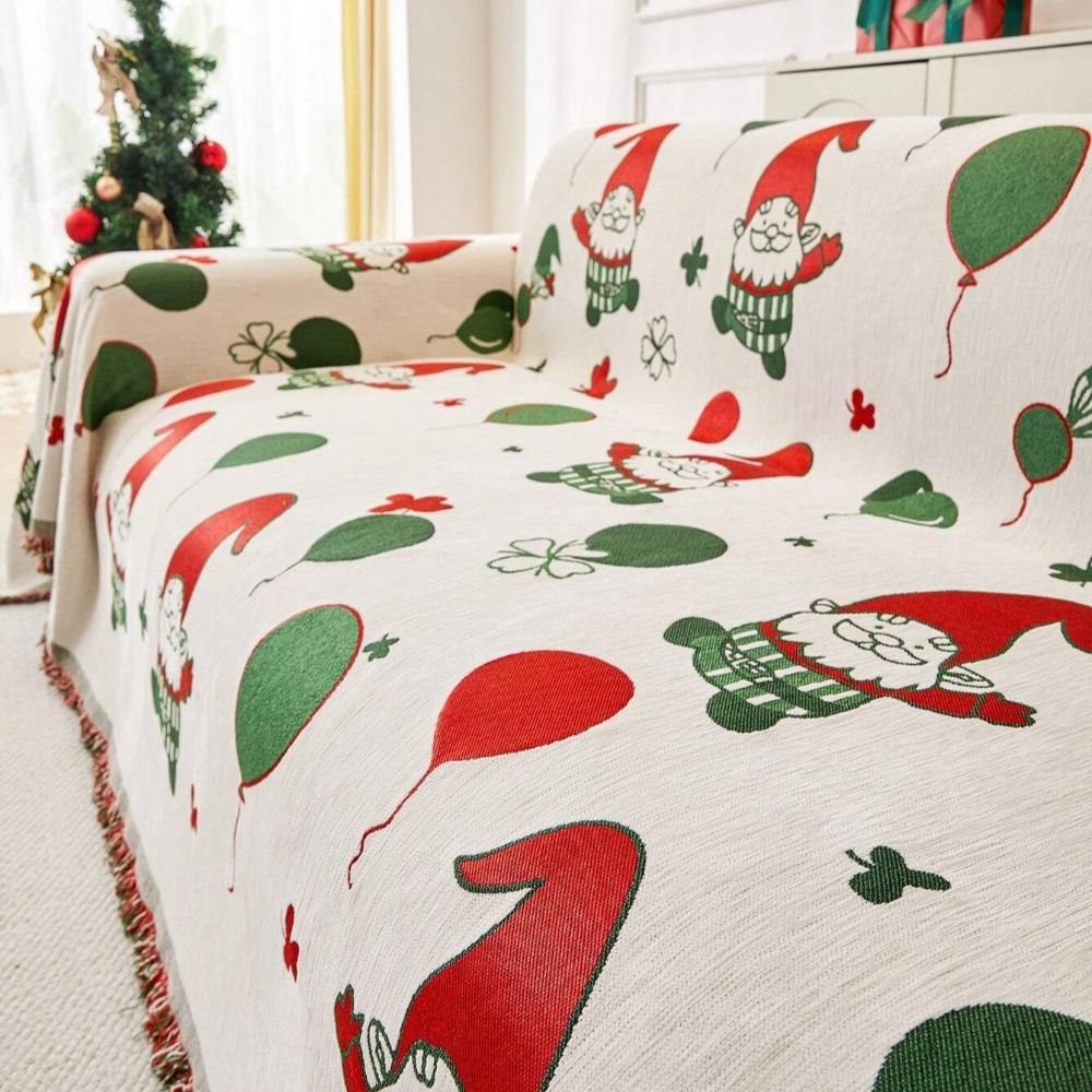 Festive Jolly Gnome Sofa Cover