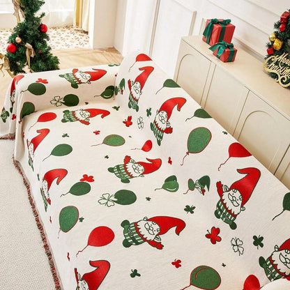 Festive Jolly Gnome Sofa Cover