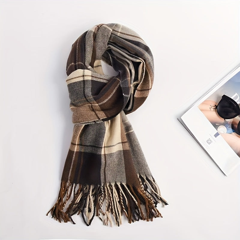 Bohemian Check Scarf: Chic and Cozy