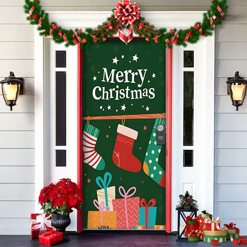 🎉Welcome the arrival of the new year with humor!“🎉  Fabric door covers