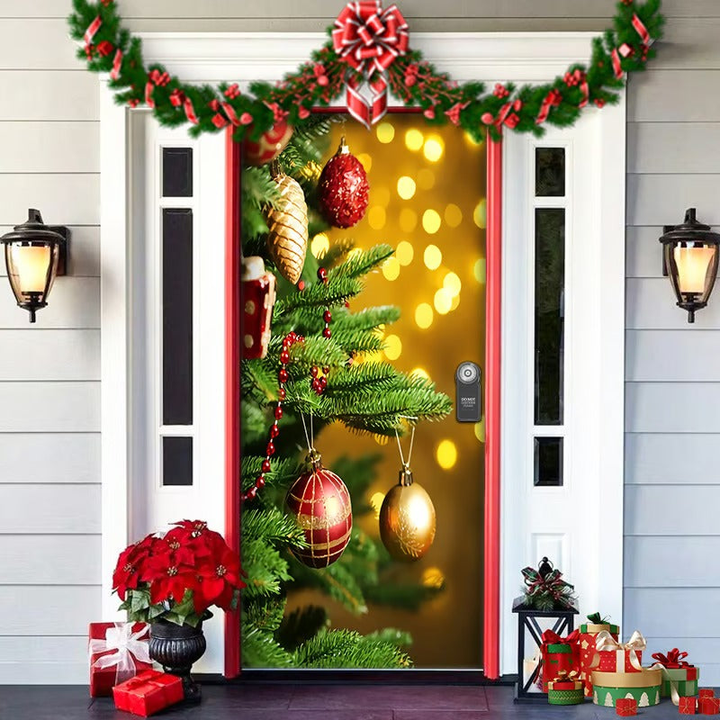 🎉Welcome the arrival of the new year with humor!“🎉  Fabric door covers