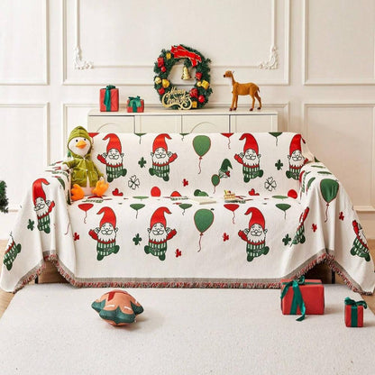 Festive Jolly Gnome Sofa Cover