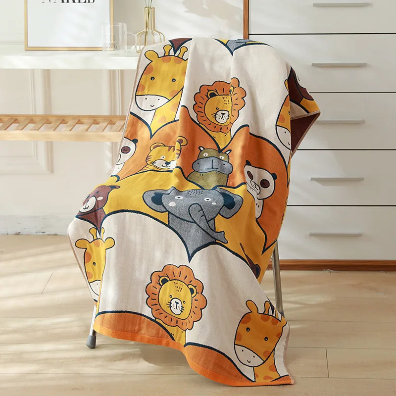 Floral Cartoon Cotton Bath Towel