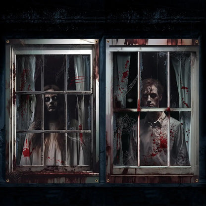 Spooky Haunted Window Banners