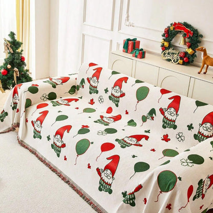 Festive Jolly Gnome Sofa Cover