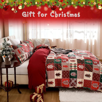 Cozy Christmas Tree Bedding Set 3-piece comforter cover