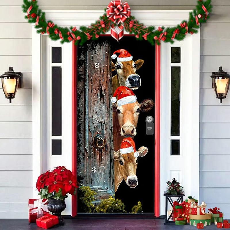 🎉Welcome the arrival of the new year with humor!“🎉  Fabric door covers