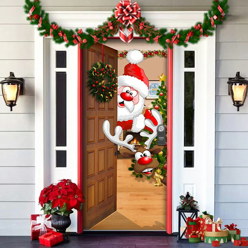 🎉Welcome the arrival of the new year with humor!“🎉  Fabric door covers