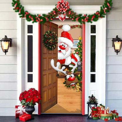 🎉Welcome the arrival of the new year with humor!“🎉  Fabric door covers