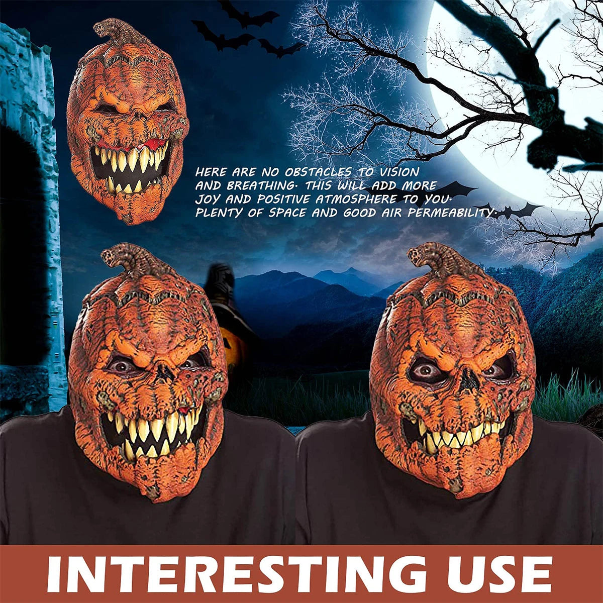 Pumpkin Demon Halloween Mask