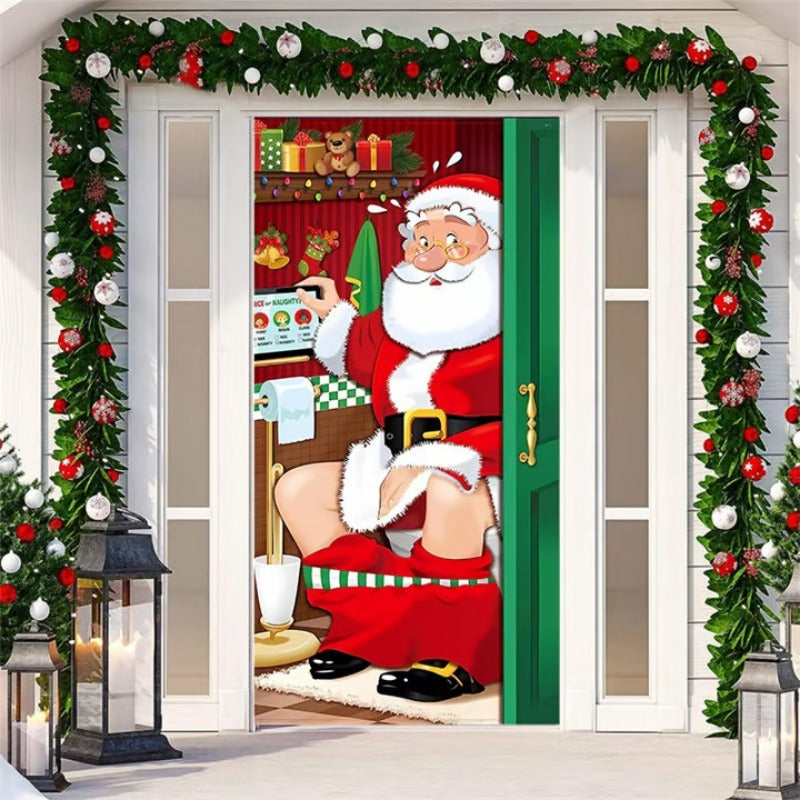 🎉Welcome the arrival of the new year with humor!“🎉  Fabric door covers