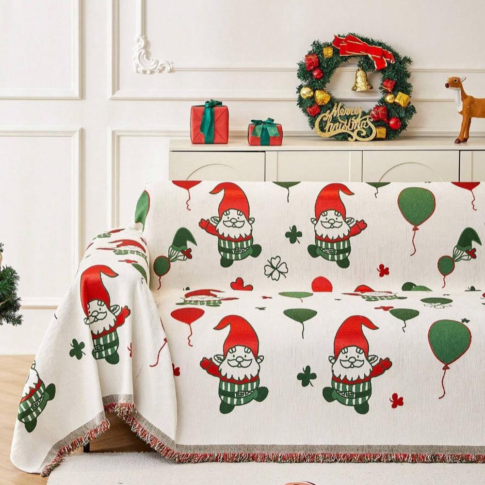 Festive Jolly Gnome Sofa Cover